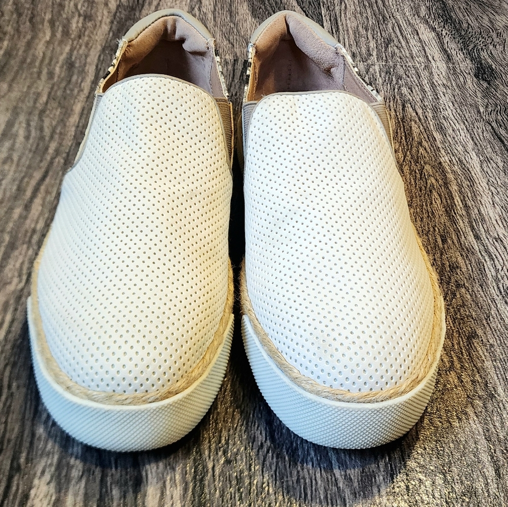 Sam Edelman Banks Espadrille Slip-On Sneakers White Snakeskin Size 6 - Picture 8 of 12